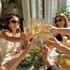 image:imageWDF 36PCS Pink Champagne Flutes Plastic  6 OZ Pink Glitter Disposable Champagne Flutes for WeddingBirthdayPartiesBridal ShowerSummerBrown