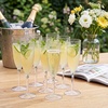 image:imageWDF 36PCS Pink Champagne Flutes Plastic  6 OZ Pink Glitter Disposable Champagne Flutes for WeddingBirthdayPartiesBridal ShowerSummerClear