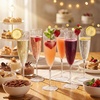 image:imageWDF 36PCS Pink Champagne Flutes Plastic  6 OZ Pink Glitter Disposable Champagne Flutes for WeddingBirthdayPartiesBridal ShowerSummerClear