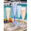 image:imageWDF 36PCS Pink Champagne Flutes Plastic  6 OZ Pink Glitter Disposable Champagne Flutes for WeddingBirthdayPartiesBridal ShowerSummerColorful