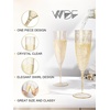 image:imageWDF 36PCS Pink Champagne Flutes Plastic  6 OZ Pink Glitter Disposable Champagne Flutes for WeddingBirthdayPartiesBridal ShowerSummerGold