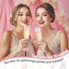 image:imageWDF 36PCS Pink Champagne Flutes Plastic  6 OZ Pink Glitter Disposable Champagne Flutes for WeddingBirthdayPartiesBridal ShowerSummerPink