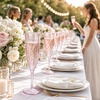 image:imageWDF 36PCS Pink Champagne Flutes Plastic  6 OZ Pink Glitter Disposable Champagne Flutes for WeddingBirthdayPartiesBridal ShowerSummerPink Glitter