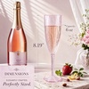 image:imageWDF 36PCS Pink Champagne Flutes Plastic  6 OZ Pink Glitter Disposable Champagne Flutes for WeddingBirthdayPartiesBridal ShowerSummerPink Glitter