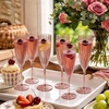 image:imageWDF 36PCS Pink Champagne Flutes Plastic  6 OZ Pink Glitter Disposable Champagne Flutes for WeddingBirthdayPartiesBridal ShowerSummerRose