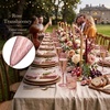 image:imageWDF 36PCS Pink Champagne Flutes Plastic  6 OZ Pink Glitter Disposable Champagne Flutes for WeddingBirthdayPartiesBridal ShowerSummerRose