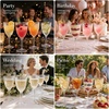 image:imageWDF 36PCS Pink Champagne Flutes Plastic  6 OZ Pink Glitter Disposable Champagne Flutes for WeddingBirthdayPartiesBridal ShowerSummerTransparent