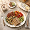 image:imageWDF 6Pcs Gold Plastic Serving Trays  12 Inch White and Gold Oval Disposable Plates  Heavy Duty White Plastic Serving Platters for WeddingBirthdayDinner PartyBBQHoliday GatheringsIvory