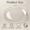 image:imageWDF 6Pcs Gold Plastic Serving Trays  12 Inch White and Gold Oval Disposable Plates  Heavy Duty White Plastic Serving Platters for WeddingBirthdayDinner PartyBBQHoliday GatheringsClear