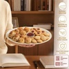 image:imageWDF 6Pcs Gold Plastic Serving Trays  12 Inch White and Gold Oval Disposable Plates  Heavy Duty White Plastic Serving Platters for WeddingBirthdayDinner PartyBBQHoliday GatheringsIvory